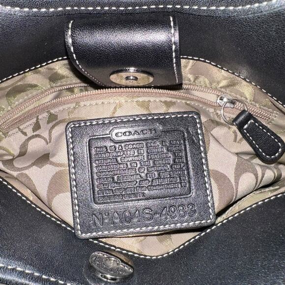 Coach Black Leather Tote Shoulder Bag – Style No. A04S-4983 - Picture 5 of 5